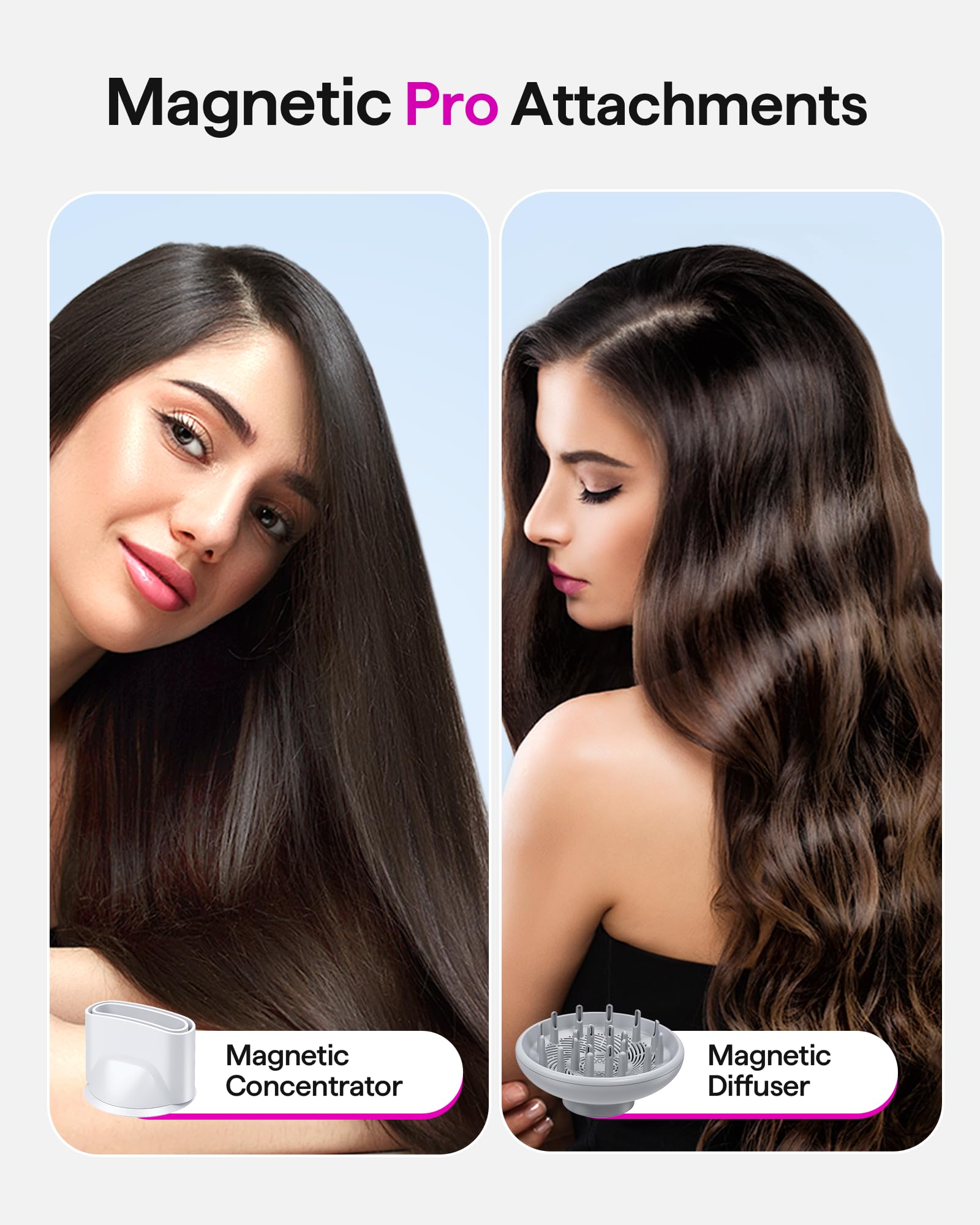 Wavytalk Turblow Pro negative ion technology reduces frizz and adds shine