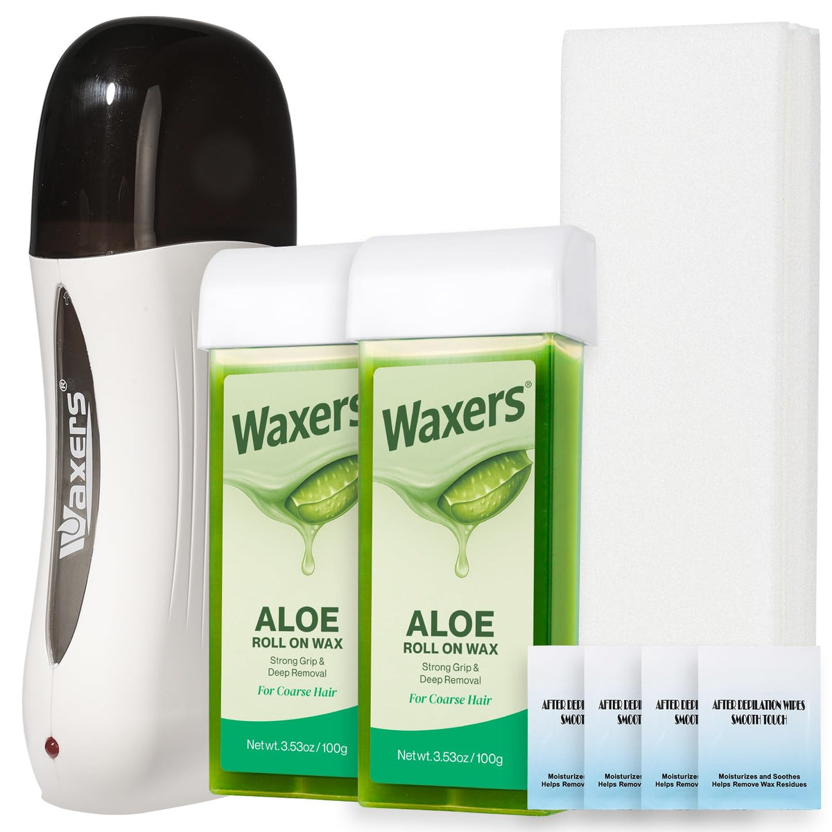 Waxers roll-on wax kit Aloe Vera wax roller for smooth at-home waxing