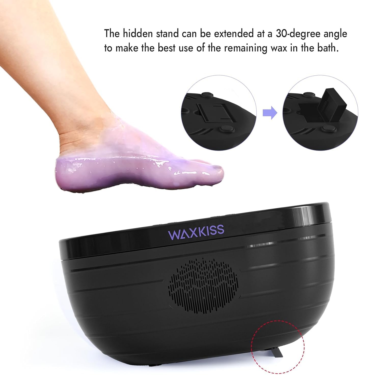 Waxkiss 3L paraffin bath with flame-retardant pot ensuring safe operation