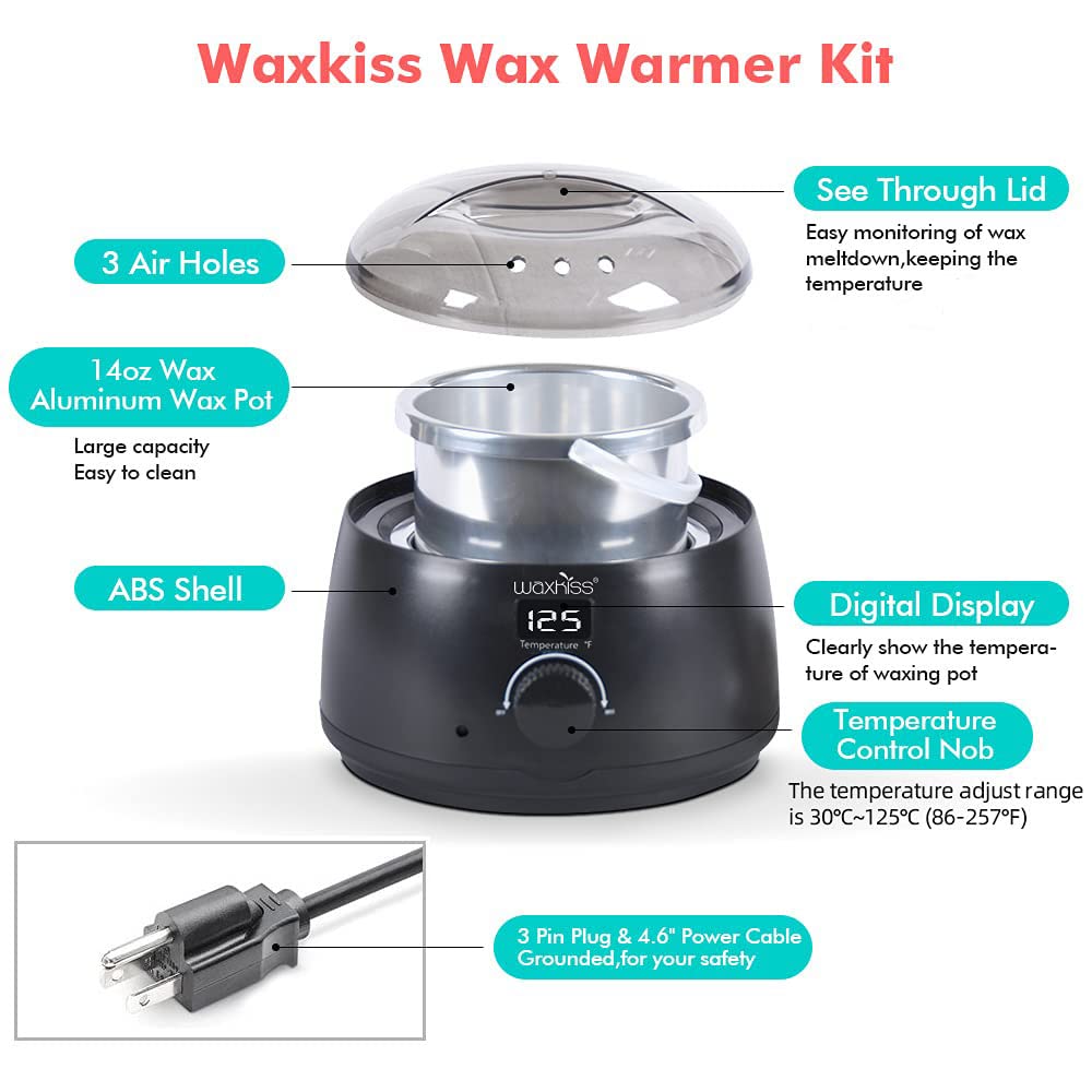 waxkiss see-through lid allows quick monitoring of wax melt during sessions