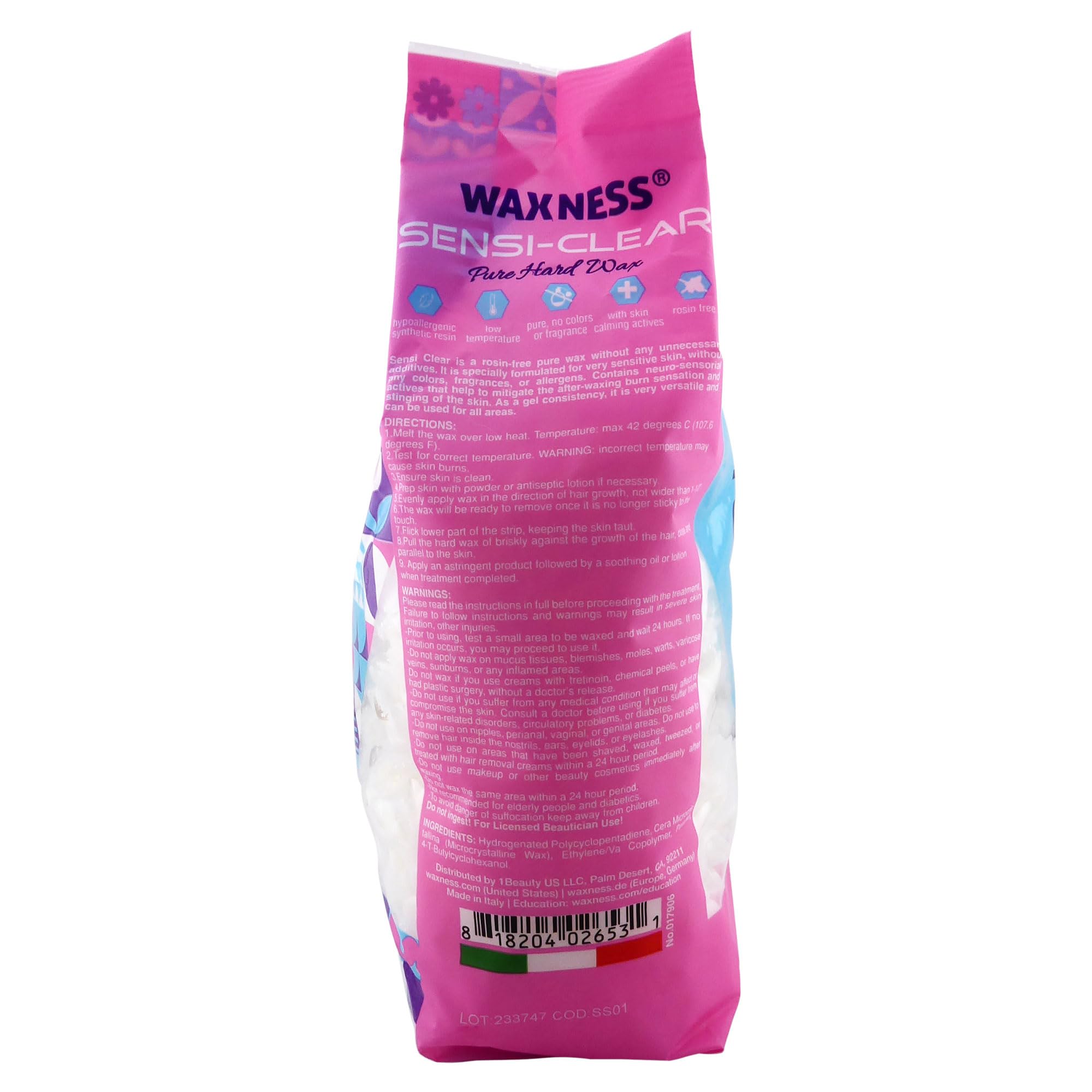 Waxness Made in Italy professional wax ensures consistent texture and reliable performance.
