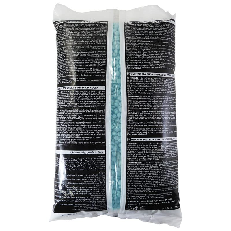 Italian-made Waxness Aloe Vera hard wax beads for low-temperature waxing.