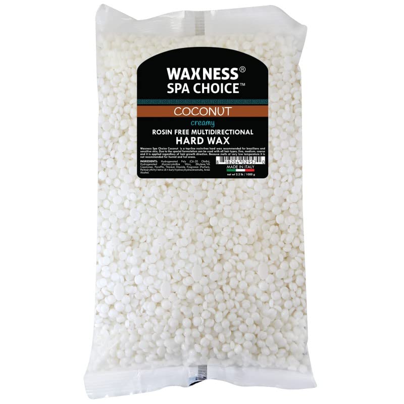 Waxness Spa Choice Rosin Free hard wax coconut bottle pour for easy application and multidirectional removal