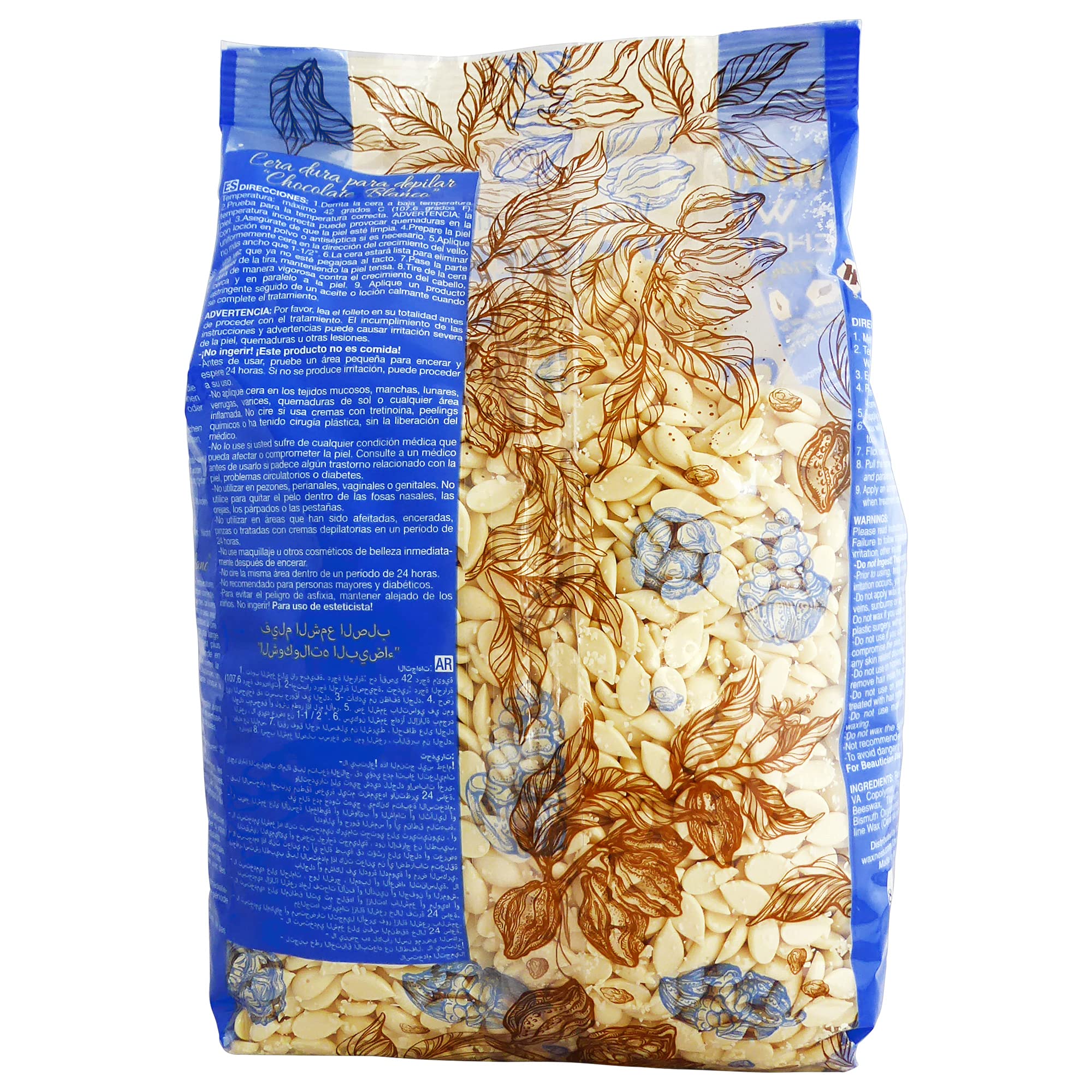 Waxness white chocolate wax beads melt to a controlled consistency for comfortable waxing.