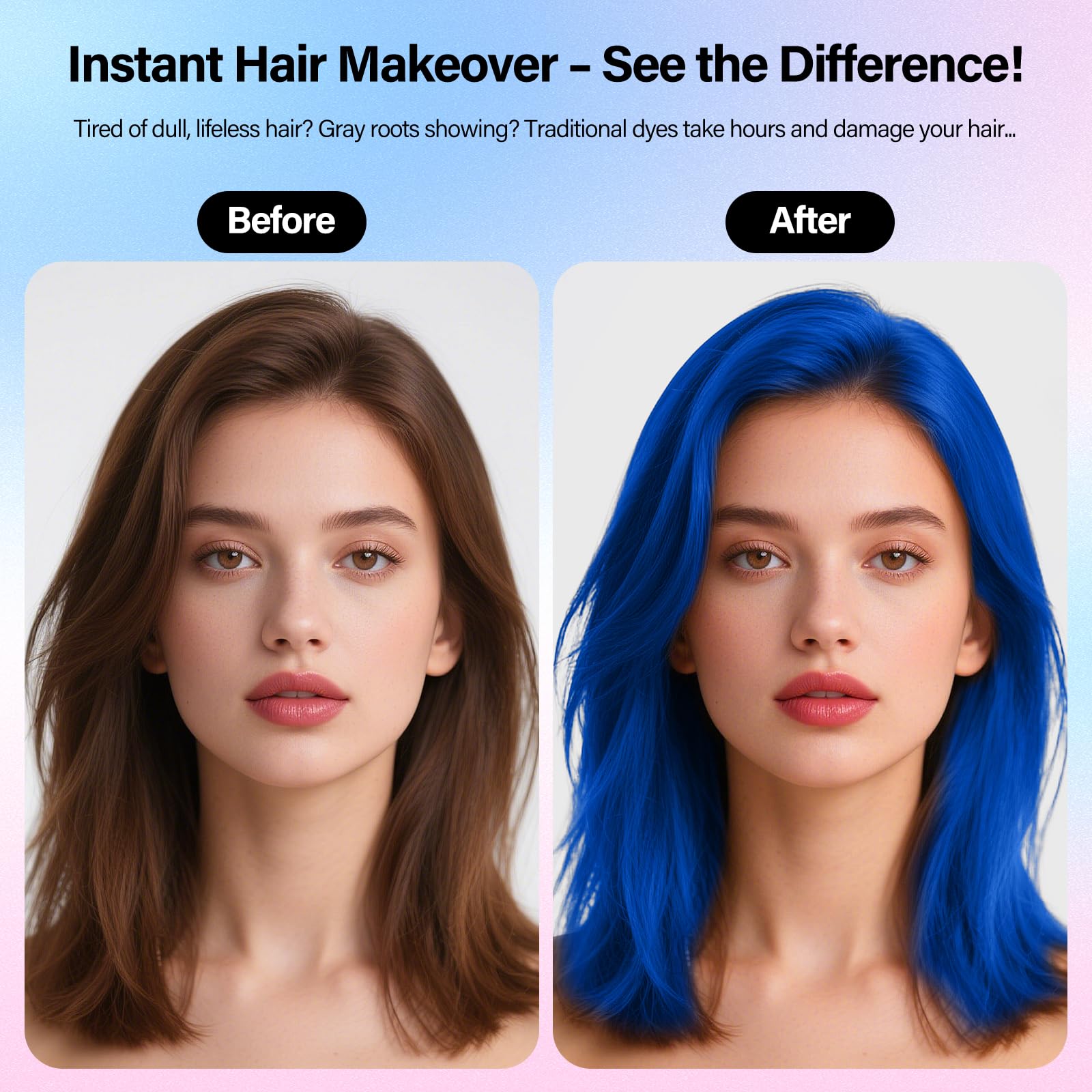 Waybesty blue spray washes out with one shampoo.