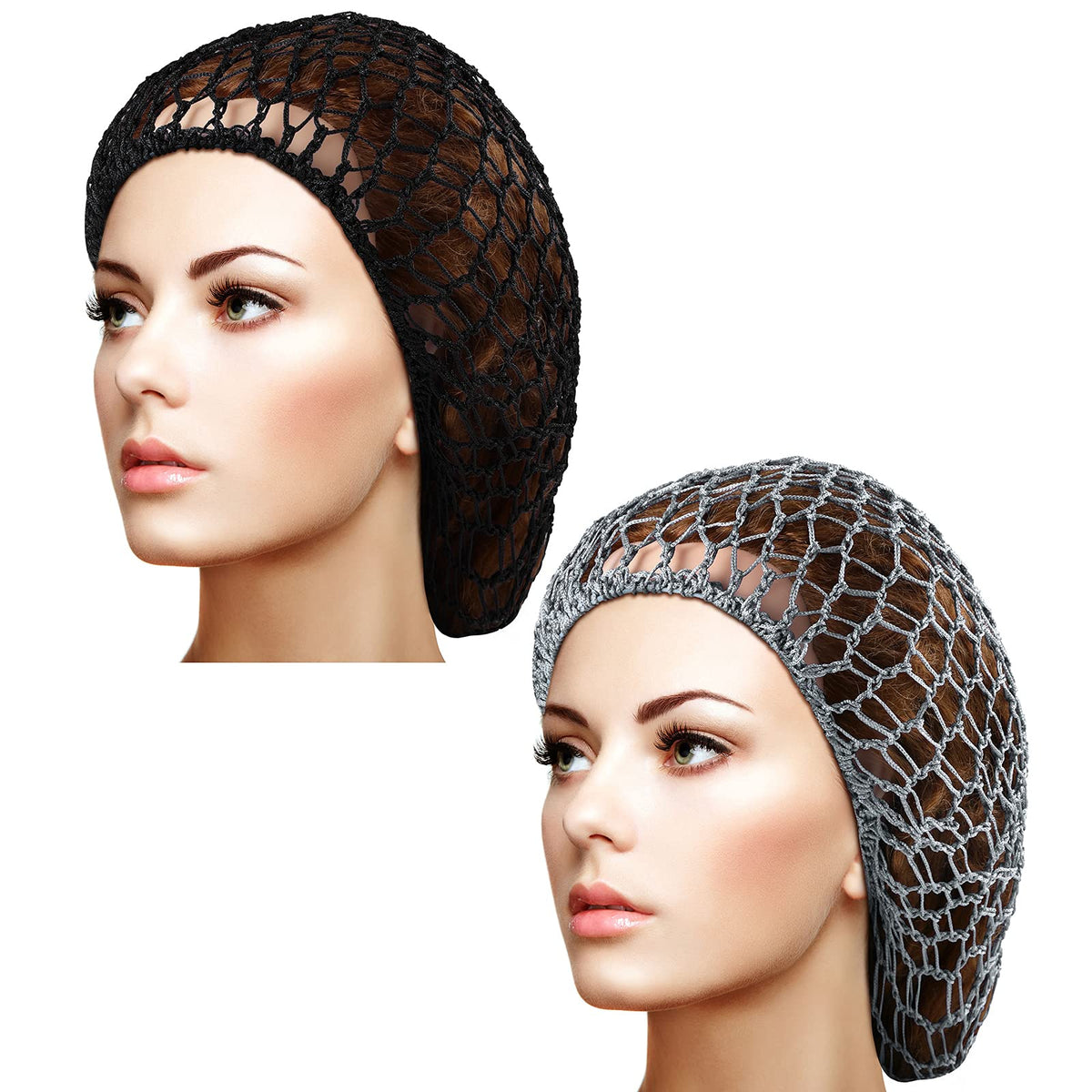 Waydress gorro-malla-rayon negro para dormir, suave y ligero.