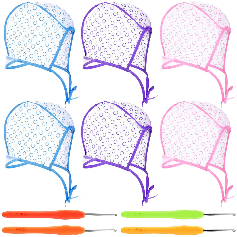 Waydress highlight cap 6pcs set, ideal for salon or home coloring sessions.