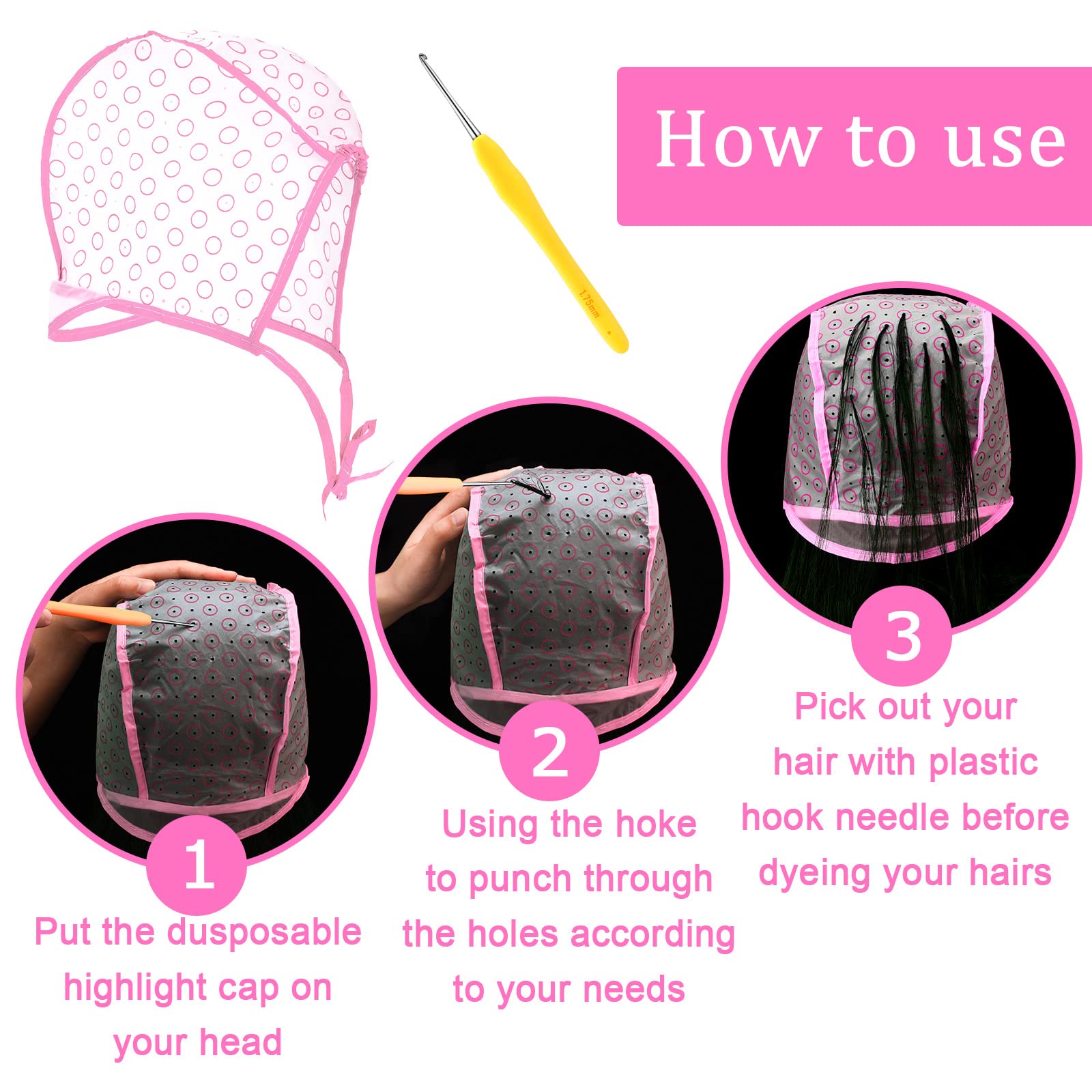 Waydress highlight cap back elastic ensures comfortable, adjustable wear for most heads.