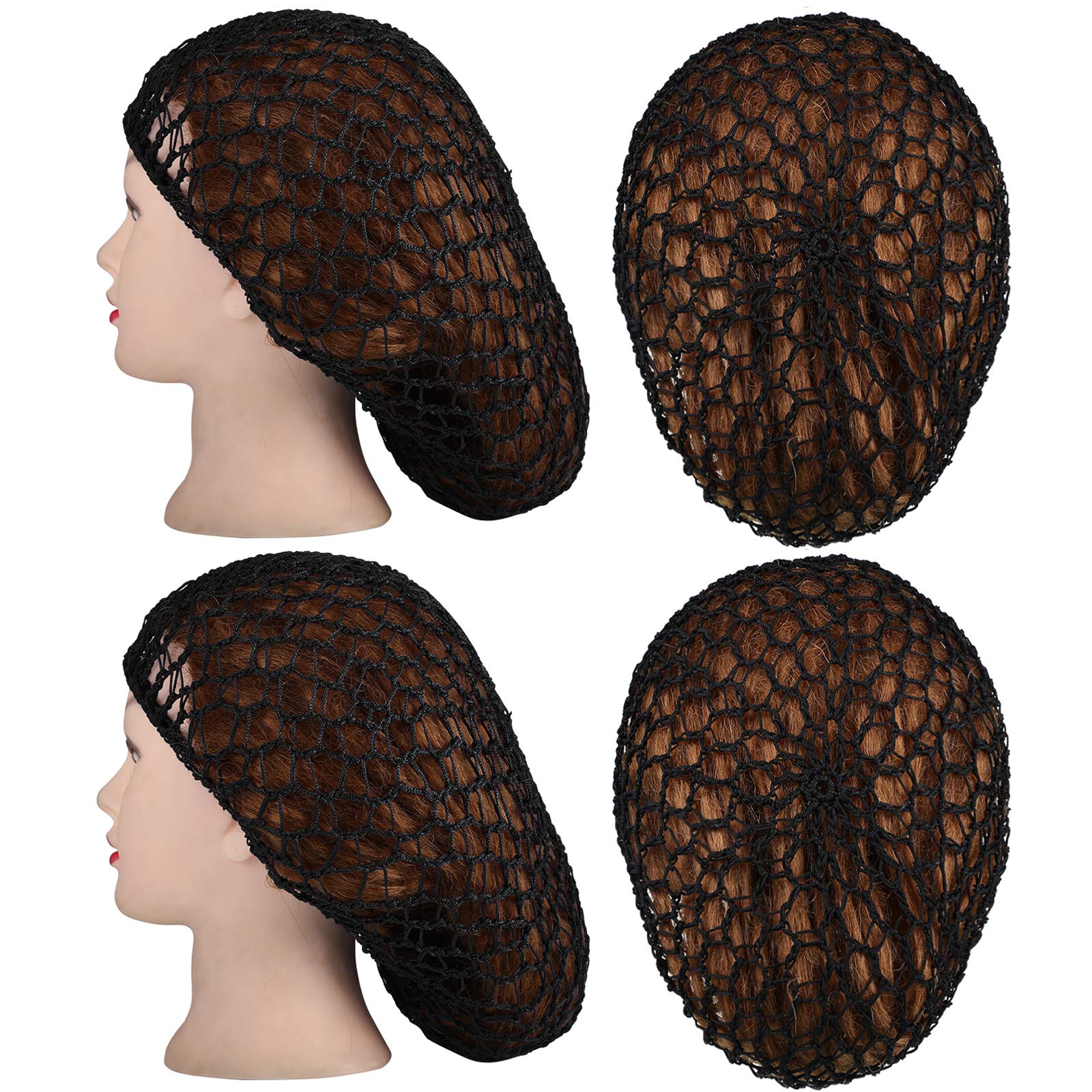 Waydress elastic mesh hair net fits all hair types without tangling