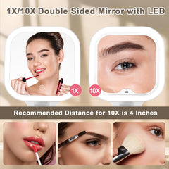 Wayleeos folding portable travel mirror fits in bags and suitcases.