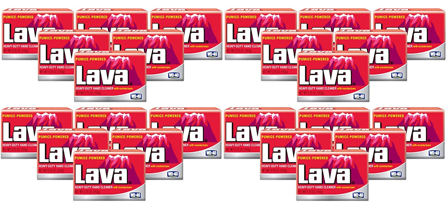 WD-40 Lava Heavy Duty Bar Hand Cleaner bottle for tackling tough grime efficiently.