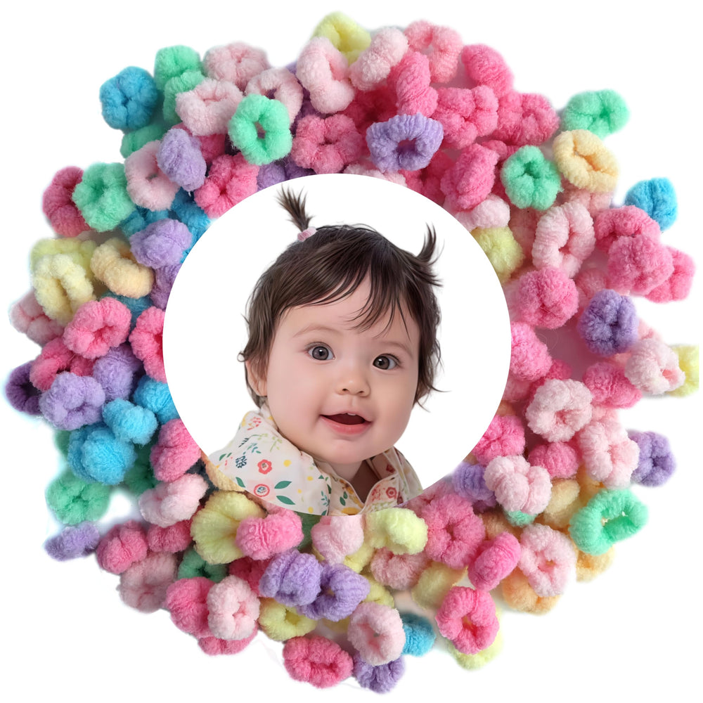 WDGROW baby hair ties: soft cotton mini-collection for gentle hold without creases.