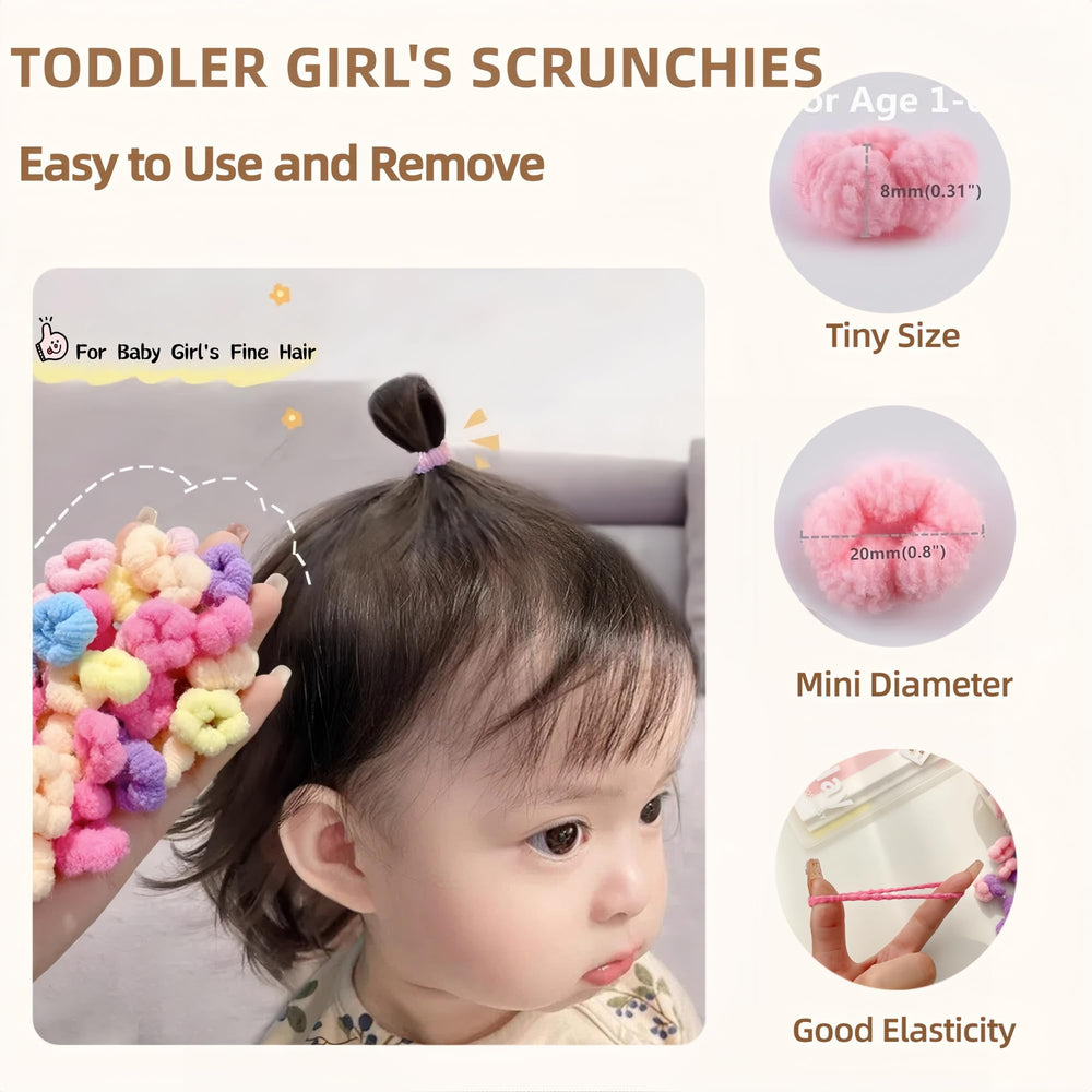 WDGROW Bloom toddler hair ties no damage for fine hair and ponytails.