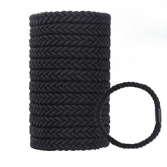WDGROW lazo para pelo grande trenzado en negro, cómodo para uso diario