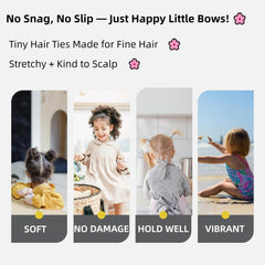WDGROW mini scrunchies colorful: secure, comfortable stretch for kids.