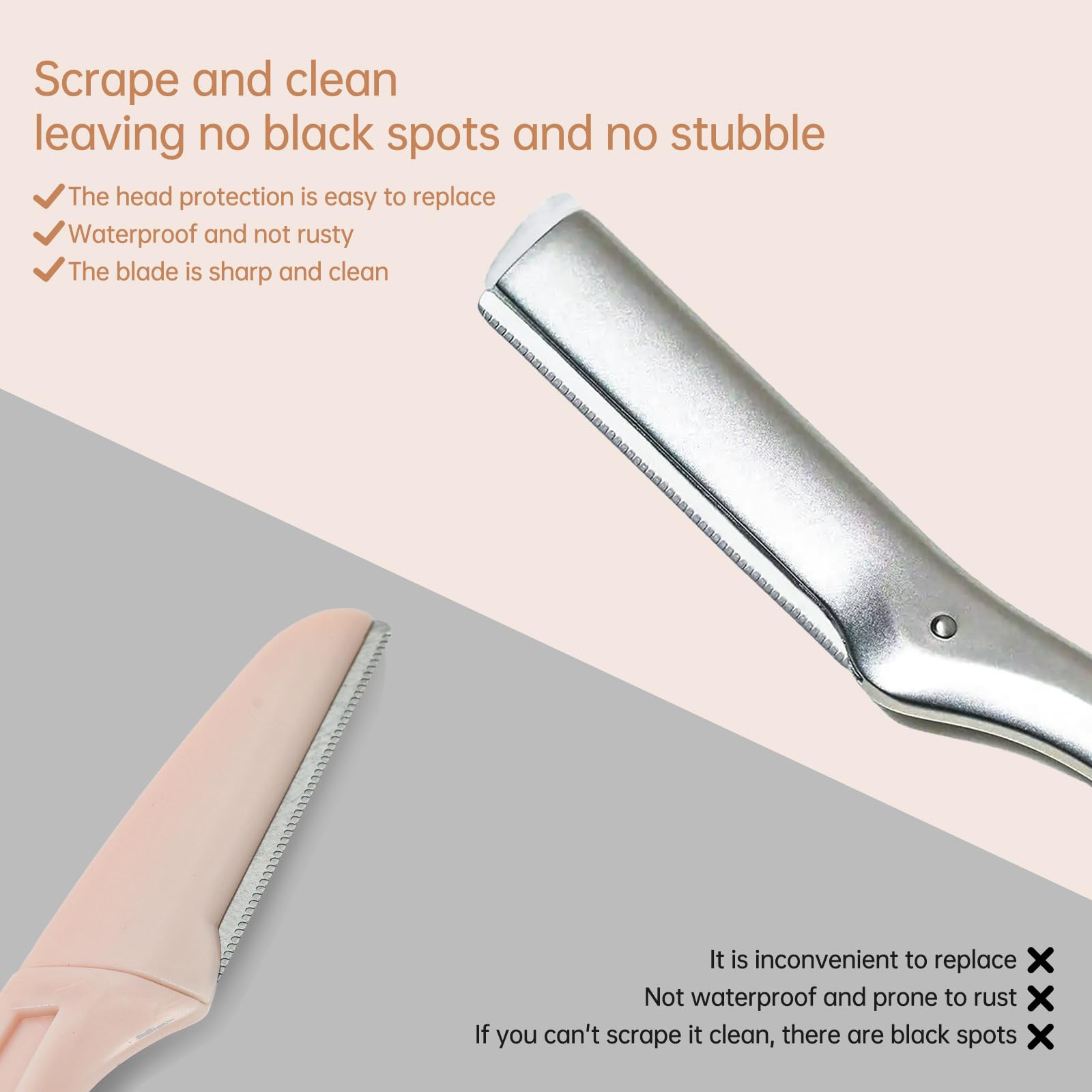 WDVFETGBGHHDSCFRCE washable dermaplane blade close-up for smooth results