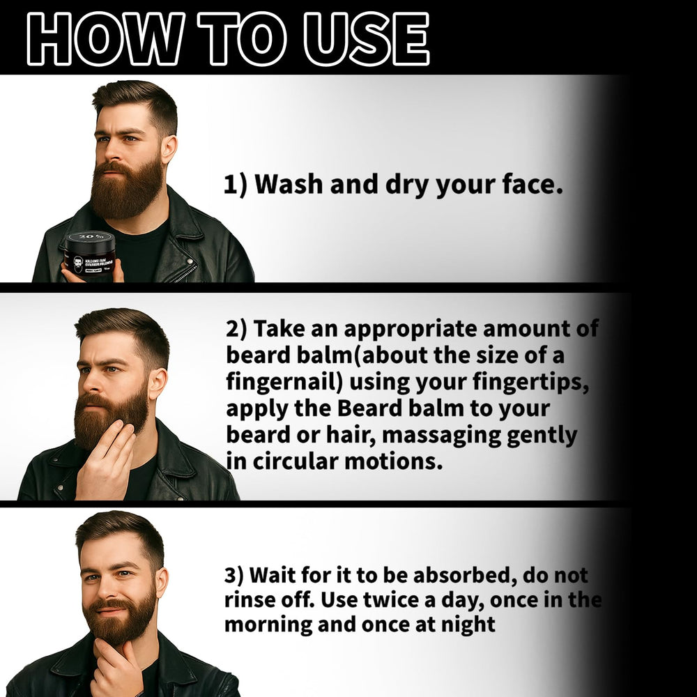 Wdvpue product label on bottle communicates premium beard care for fuller, healthier-looking hair.