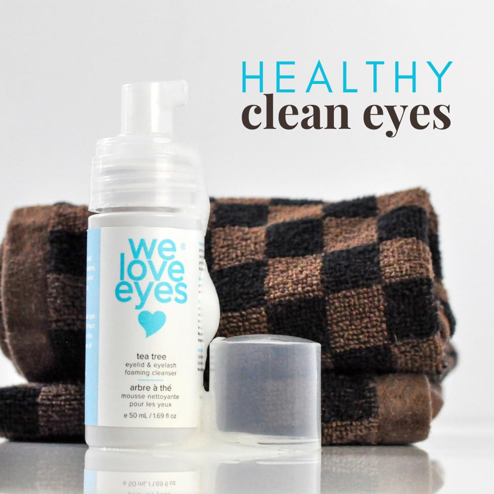 We Love Eyes Tea Tree Foaming Cleanser bottle pump enables easy, mess-free daily use