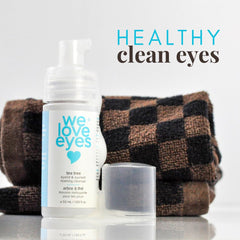 We Love Eyes Tea Tree Foaming Cleanser bottle pump enables easy, mess-free daily use