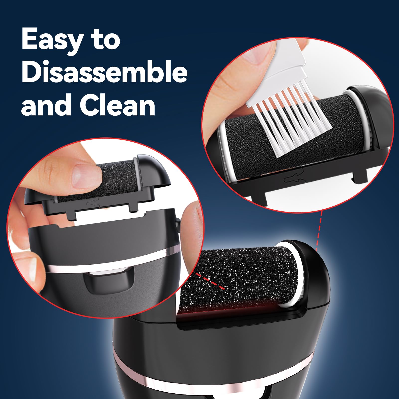 Wea&Hea IPX6 waterproof design enables wet or dry foot care after shower.