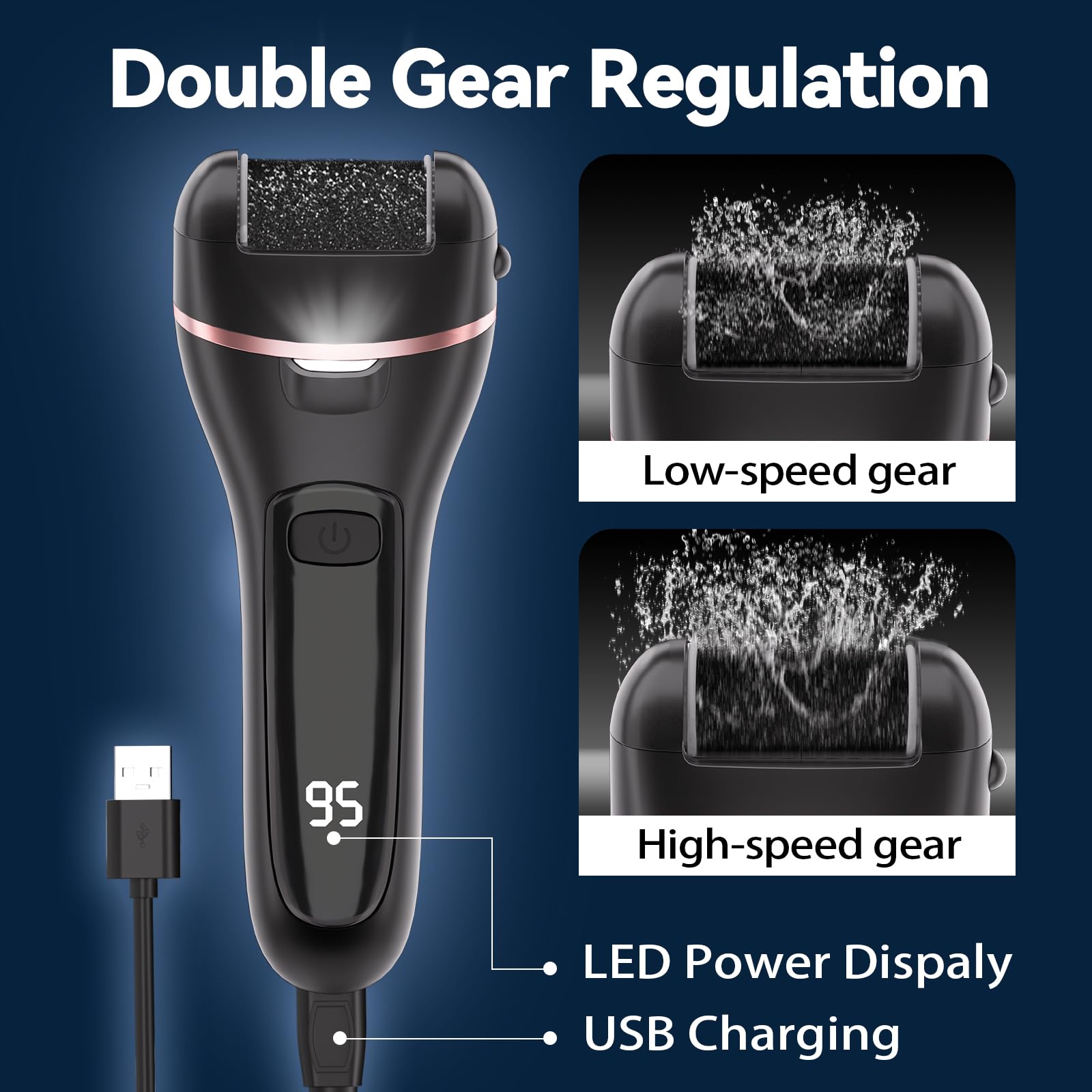 Wea&Hea rechargeable battery indicator shown during cordless operation.
