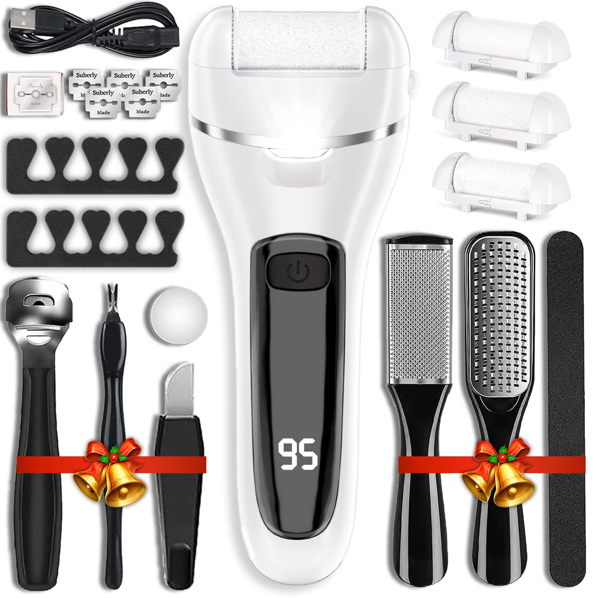 Weahea electric callus remover kit with full pedicure tools for at-home smoothing.