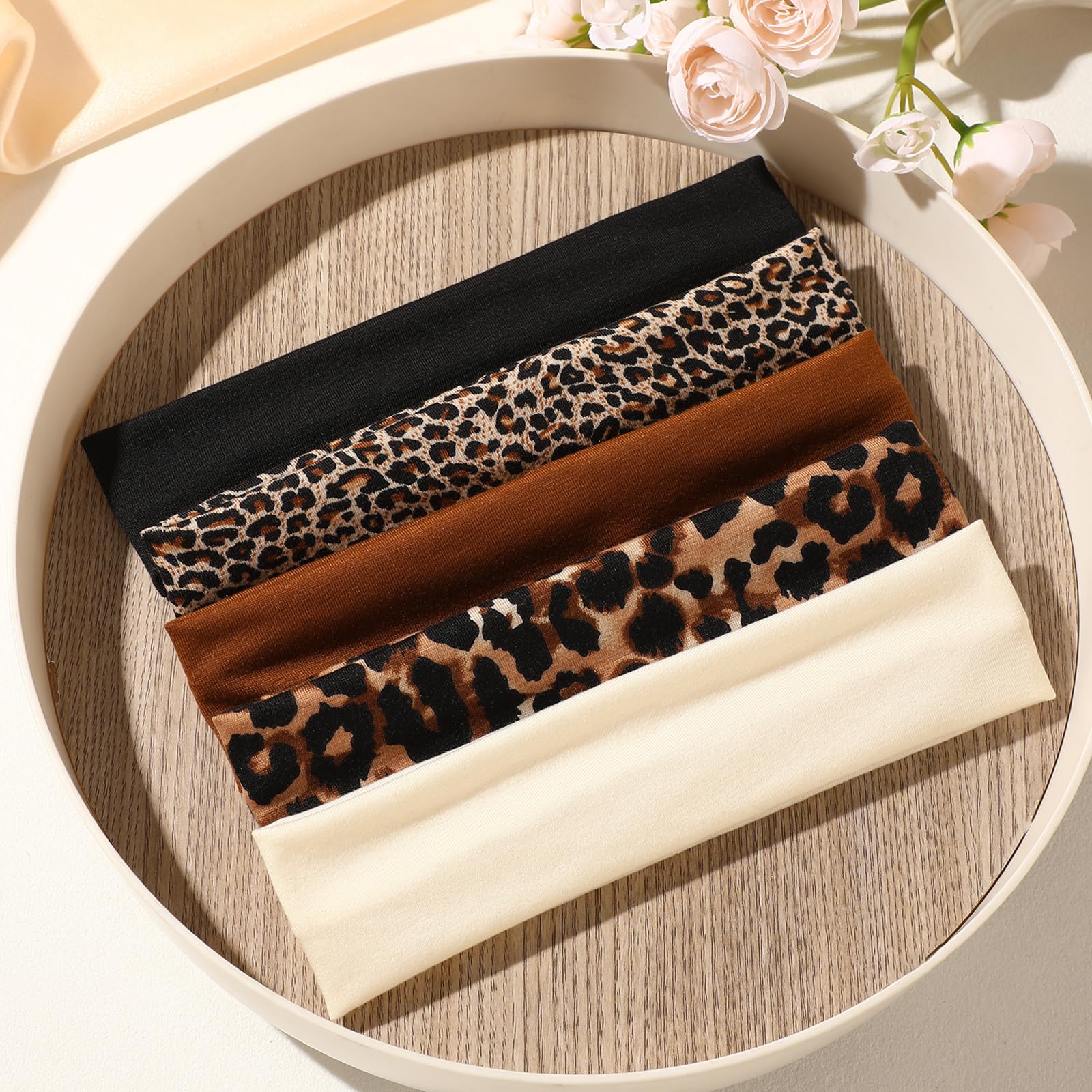 Weazppre banda para la cabeza estampado animal jaguar, buena sujeción para deporte ligero.
