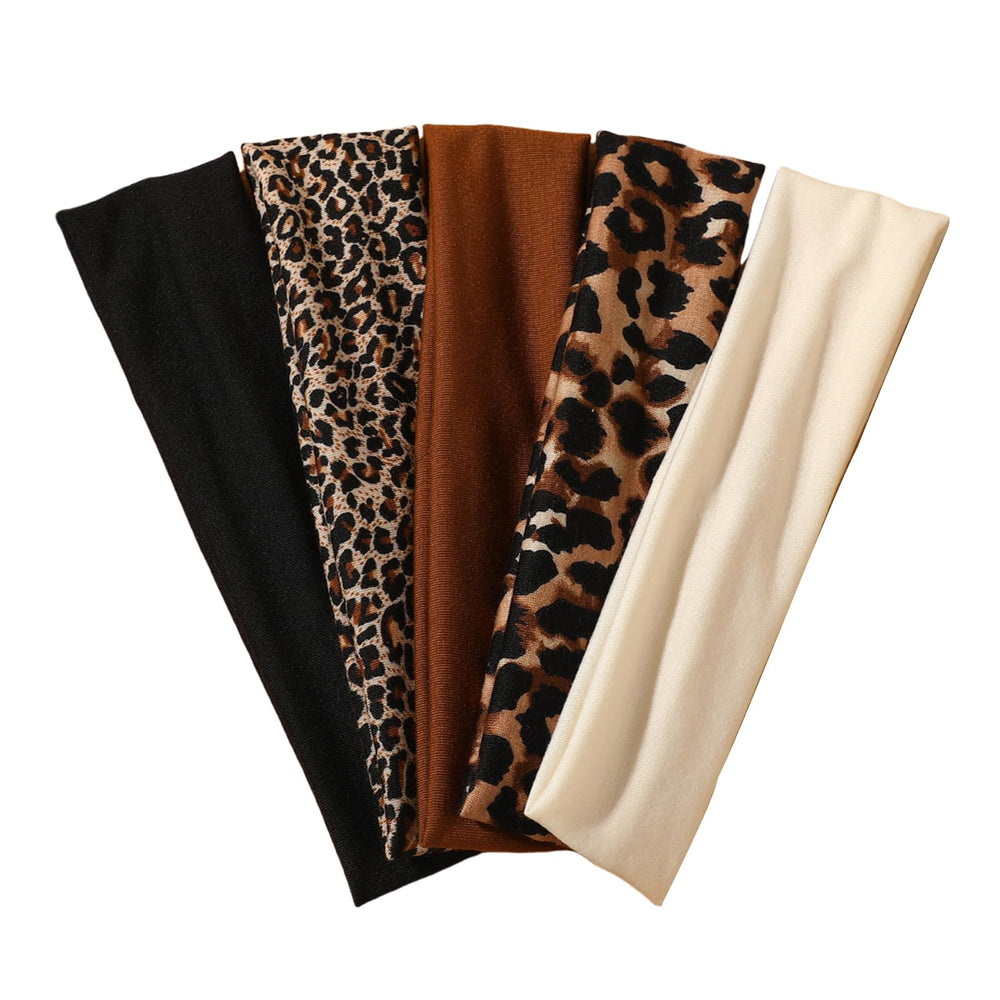 Weazppre banda para la cabeza con estampado animal set, mantiene despejado el cabello durante el ejercicio.