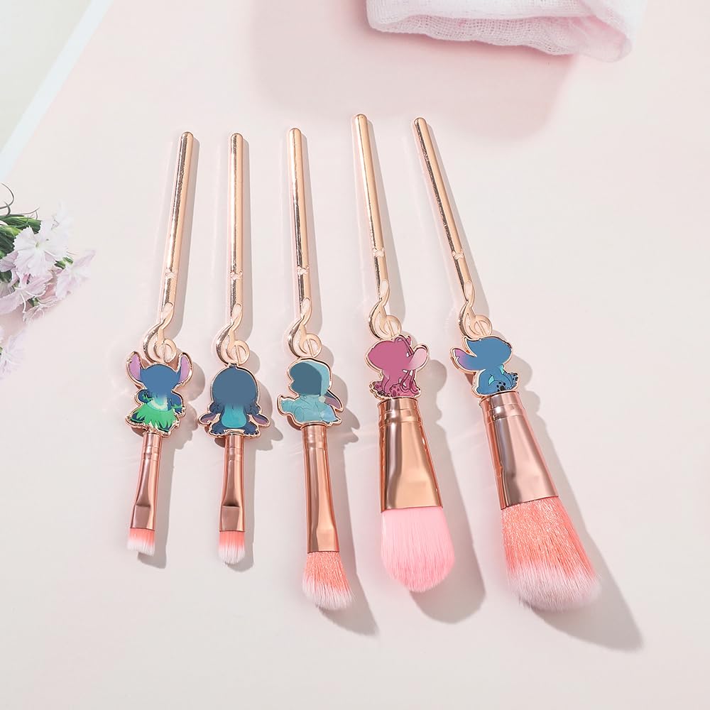 WeChip Cute Cartoon Girl makeup brushes with ultra-soft bristles for smooth application.