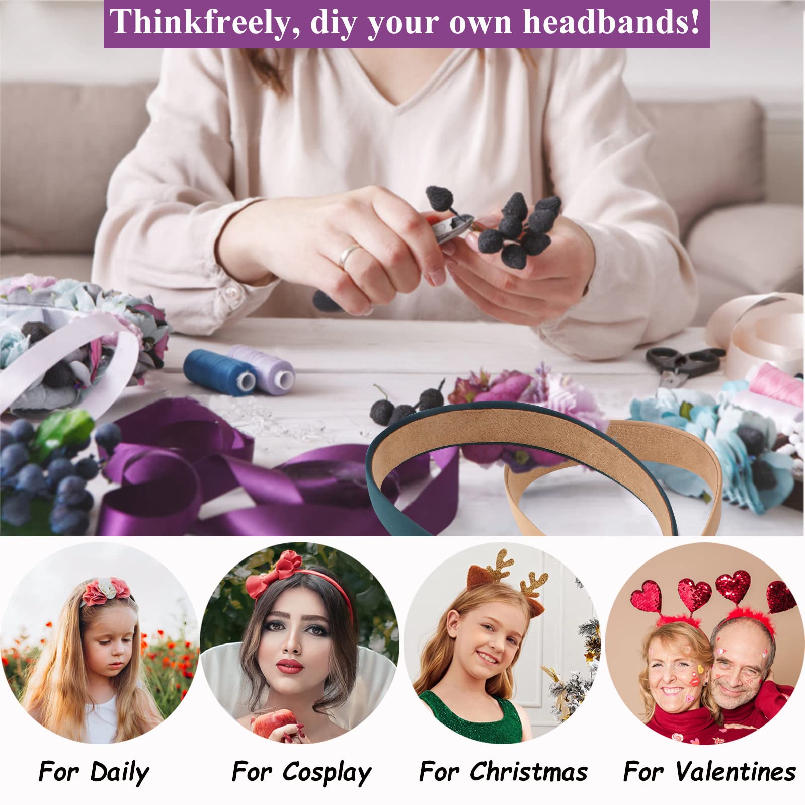 Wecoe assorted colors headbands help mix outfits and moods.