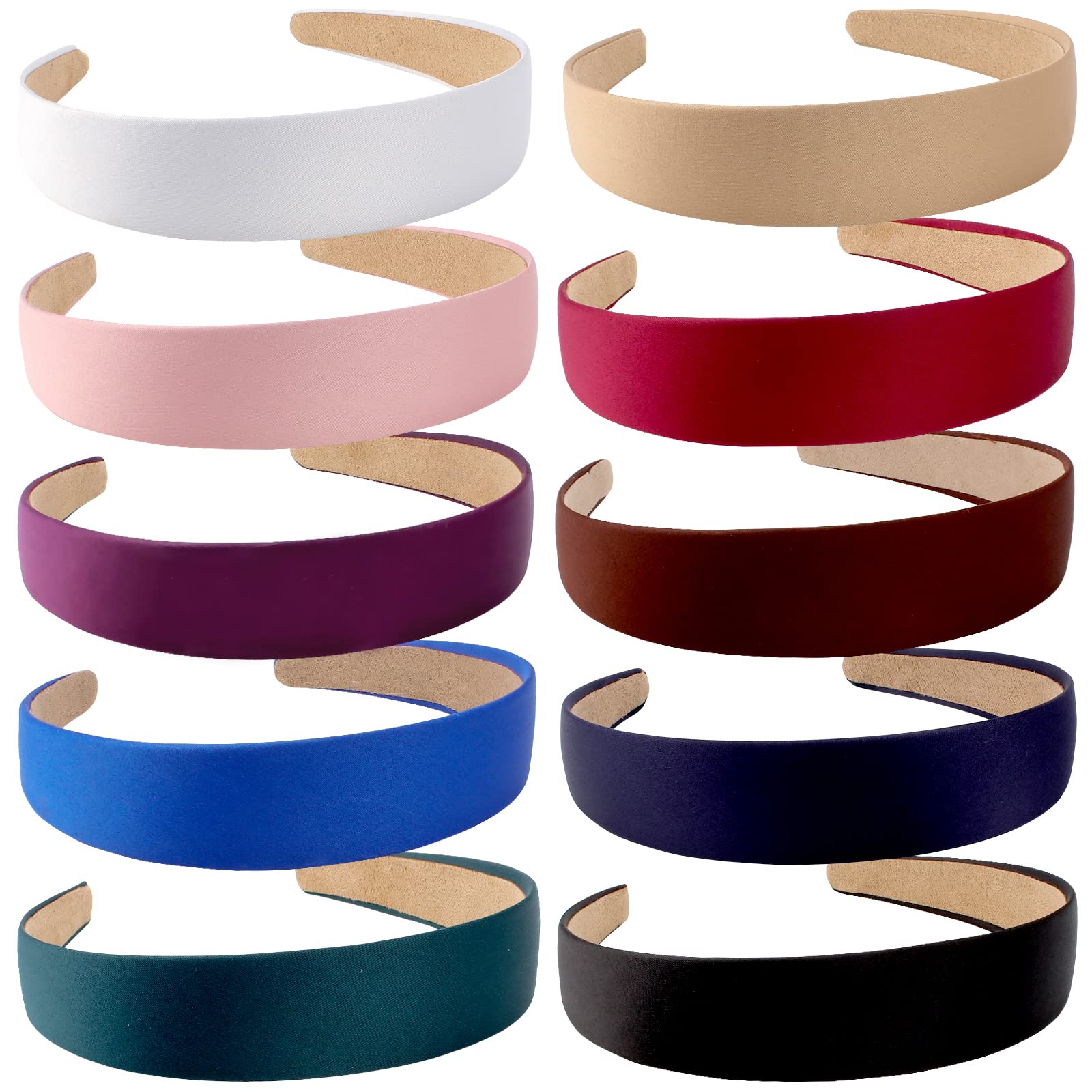 Wecoe satin headband in red provides comfortable, all-day styling for daily outfits.