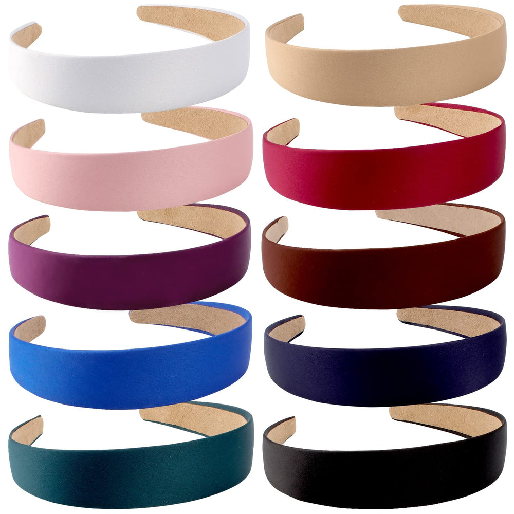 Wecoe satin headband in red provides comfortable, all-day styling for daily outfits.