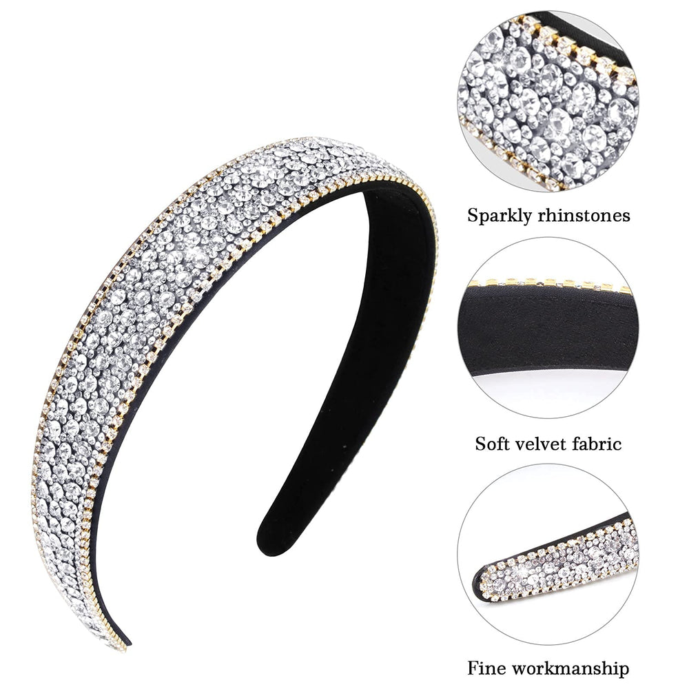 Wecoe silver headband interior with soft fabric for comfort