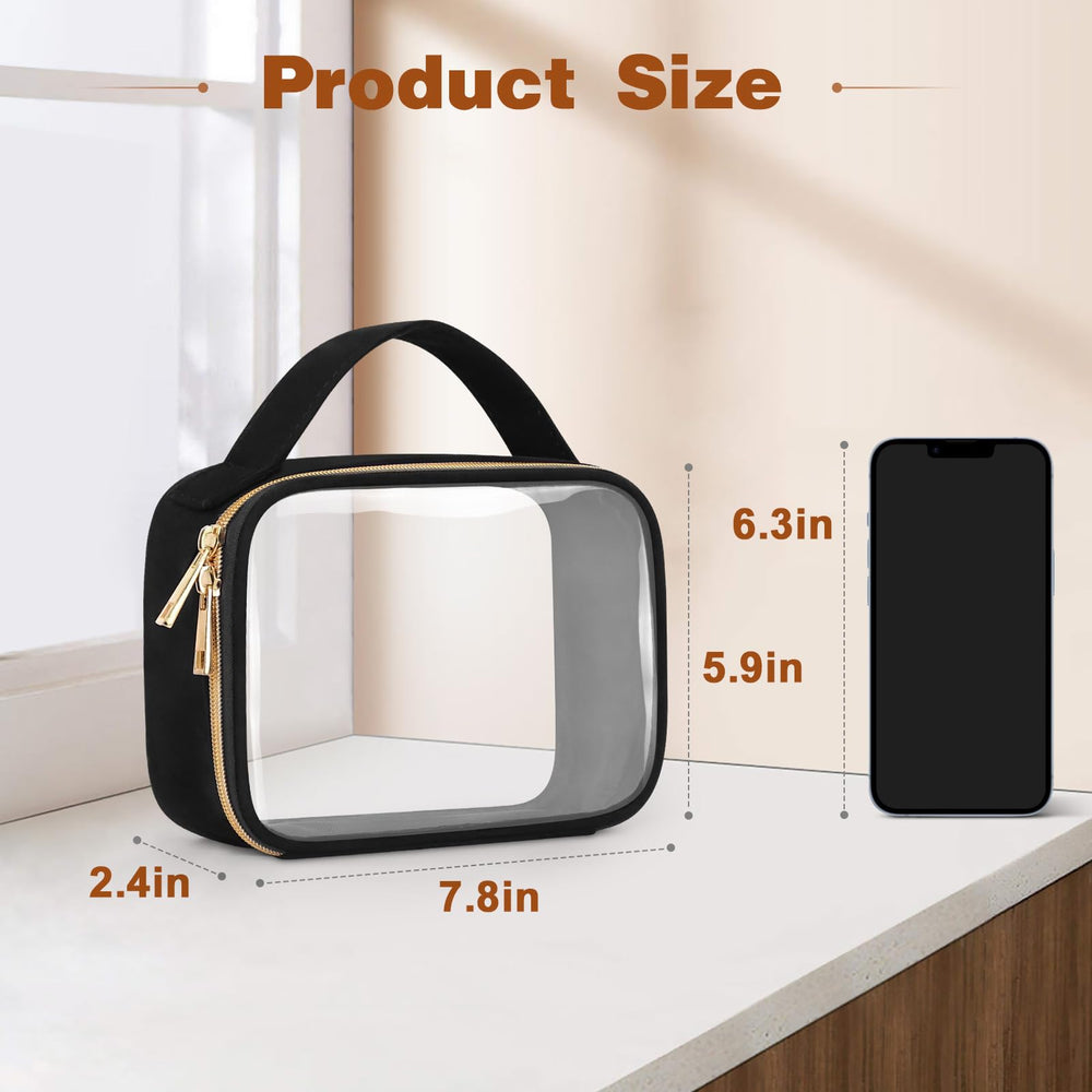Wedama quarter-size clear bag ideal for airline-compliant packing.