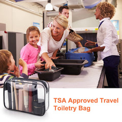 Wedama transparent PVC bag emphasizes security-friendly visibility during travel.
