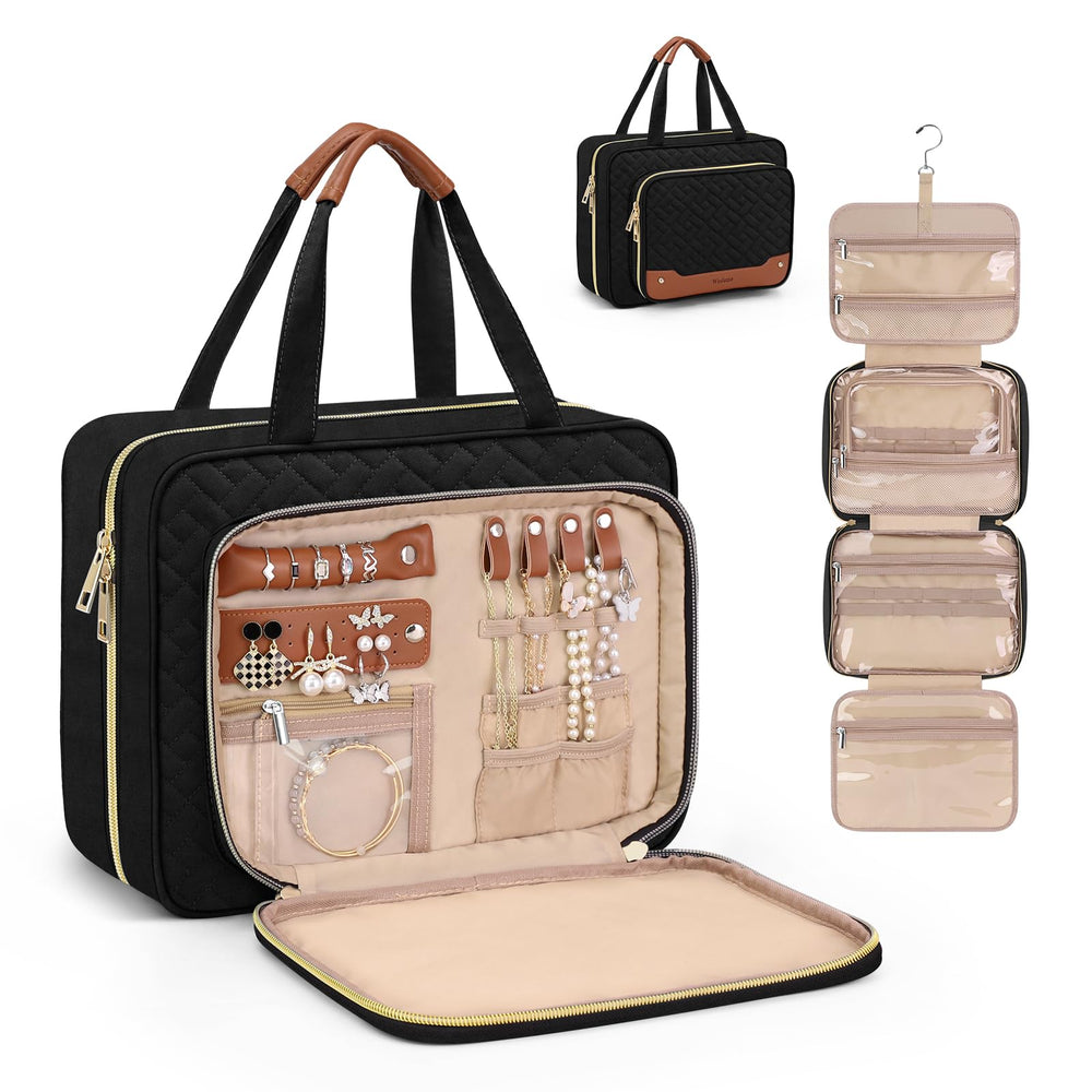 Wedama toiletry bag with jewelry compartment for organized travel