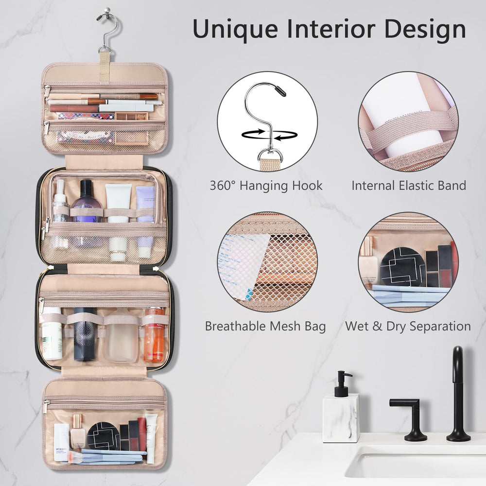 Wedama toiletry bag large capacity fits cosmetics and gear