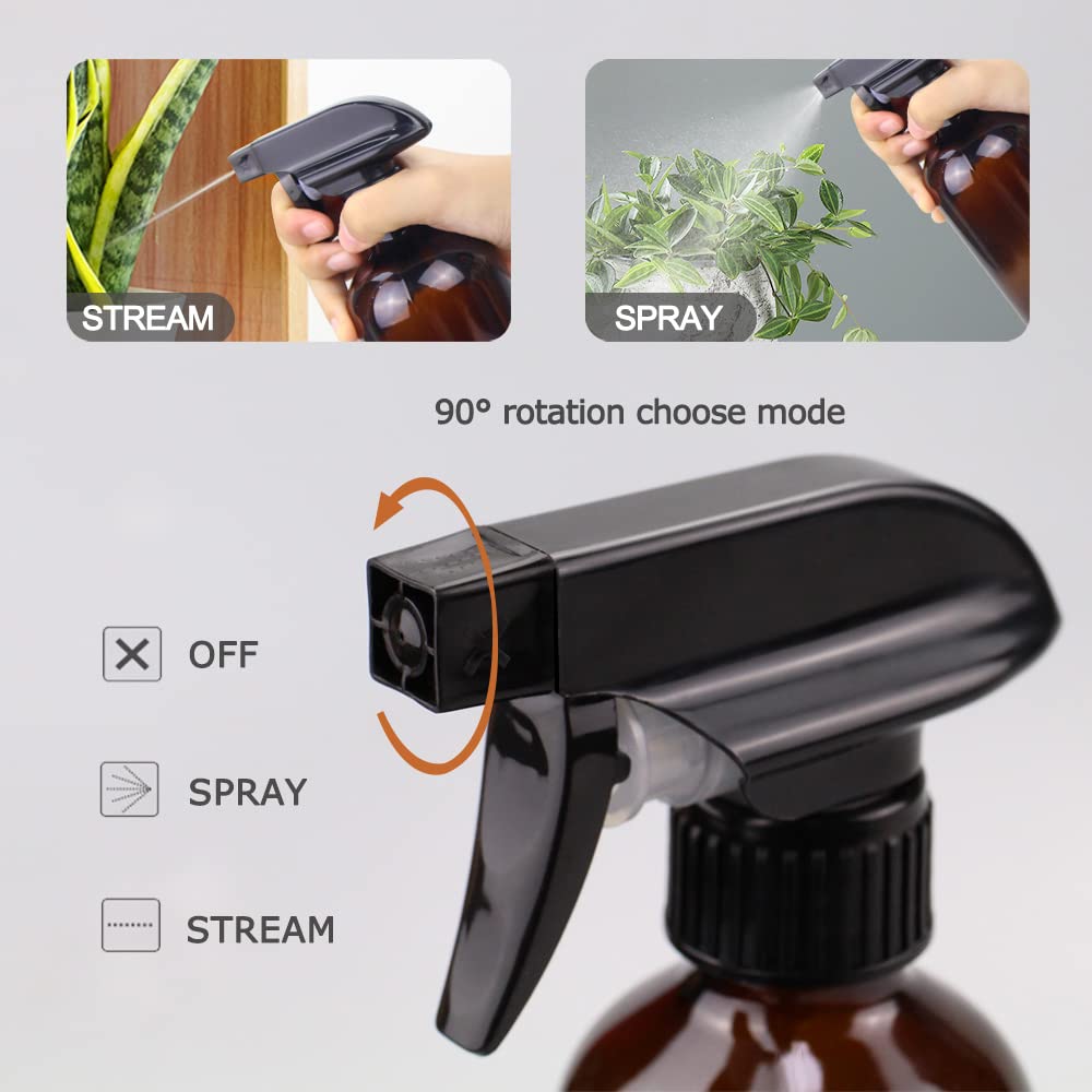 Wedama amber glass spray bottle provides UV-protection to preserve oils and solutions.