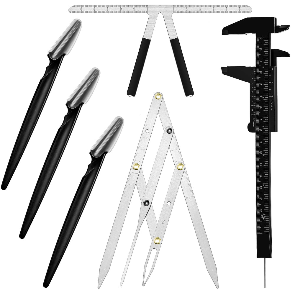 Weewooday brow ruler showing 3-point positioning for symmetrical brows.