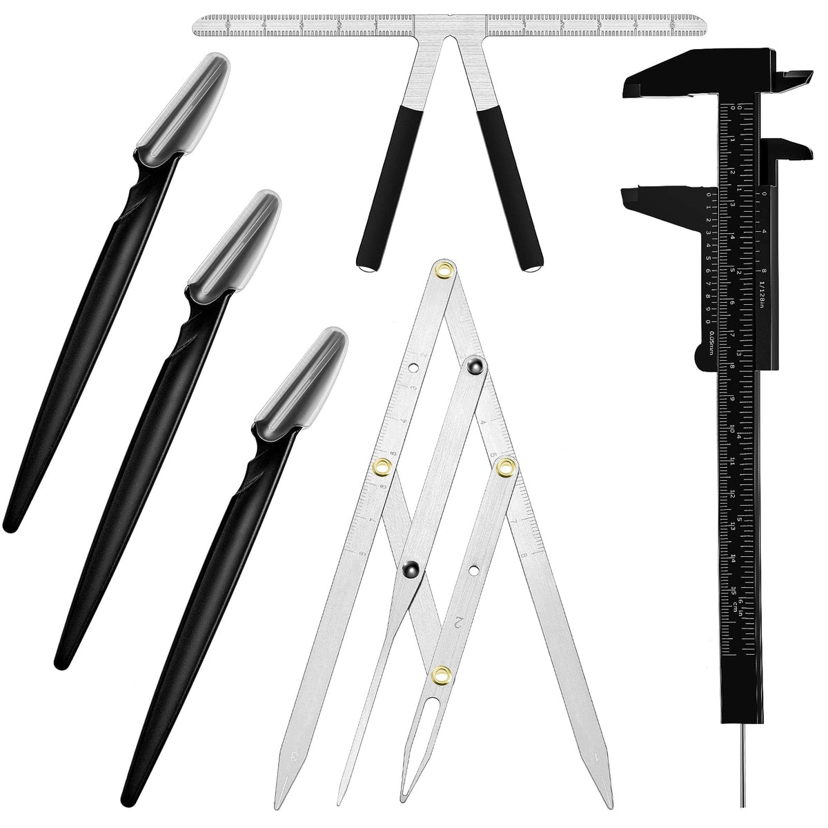 Weewooday brow ruler showing 3-point positioning for symmetrical brows.