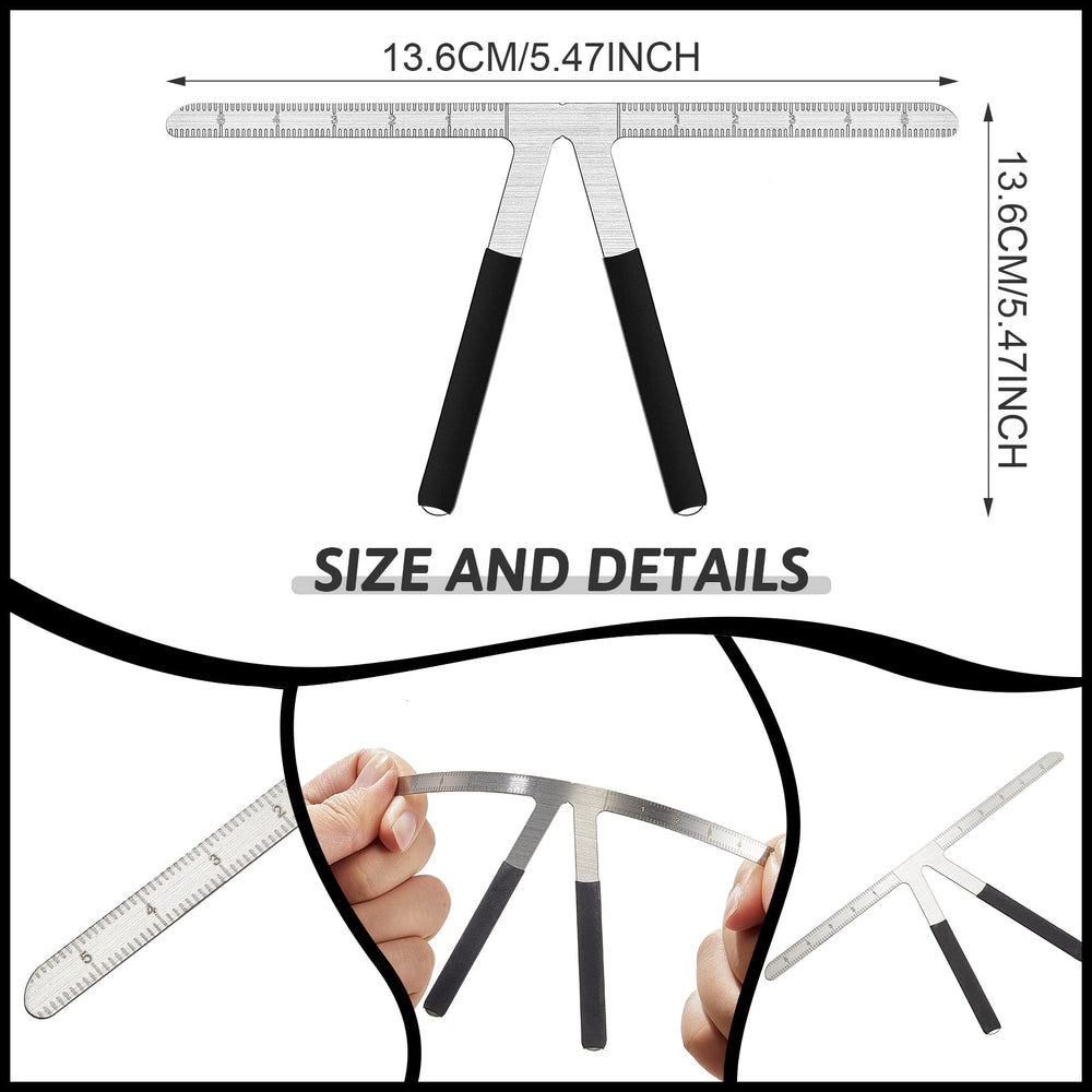 Weewooday brow ruler with golden ratio caliper for natural-looking shape.