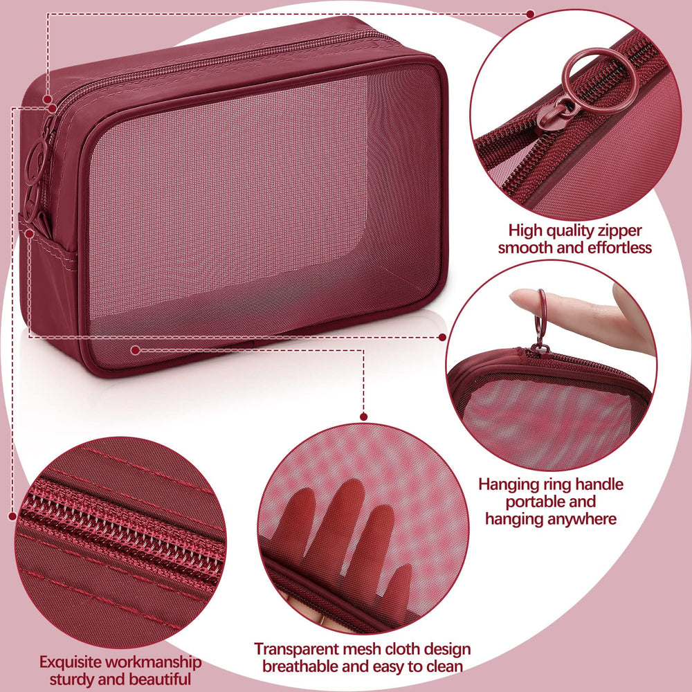 Weewooday compact 11.5 cm square bag for cosmetics and stationery