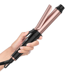 WEEYUM travel curling iron compact 1-inch barrel for on-the-go styling