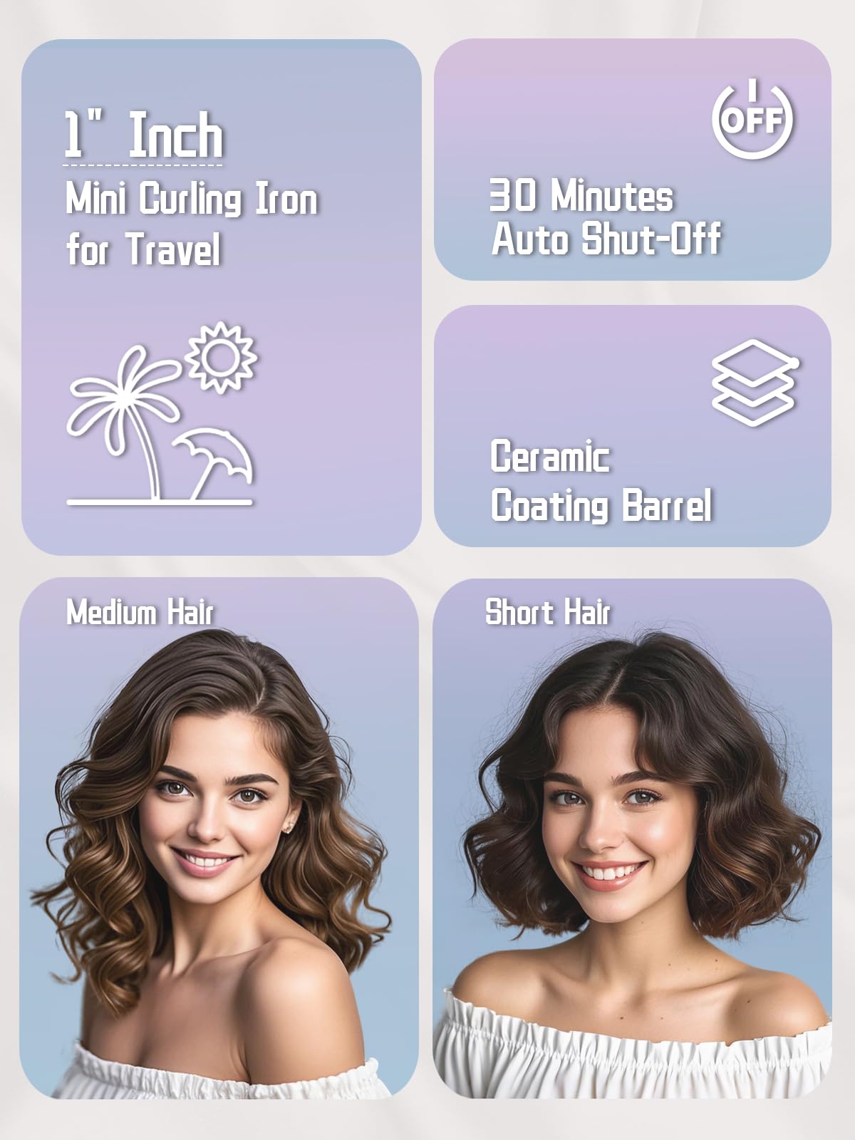 WEEYUM travel curler LED display showing precise heat level