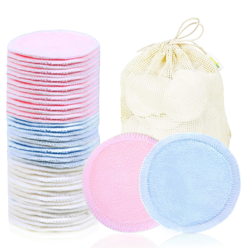 Wegreeco 40-pack makeup remover pads with soft velour texture for gentle cleansing