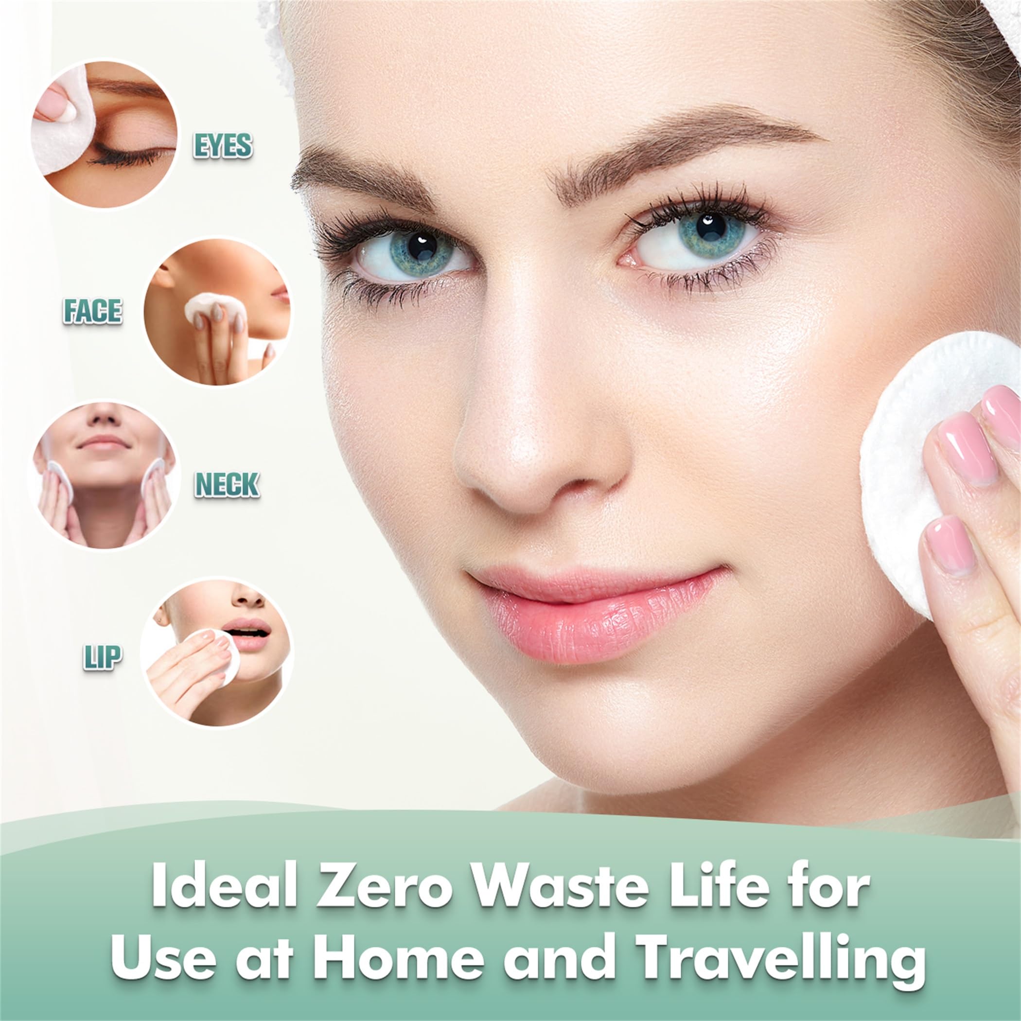 Wegreeco color variants velour pads ready for daily cleansing and travel