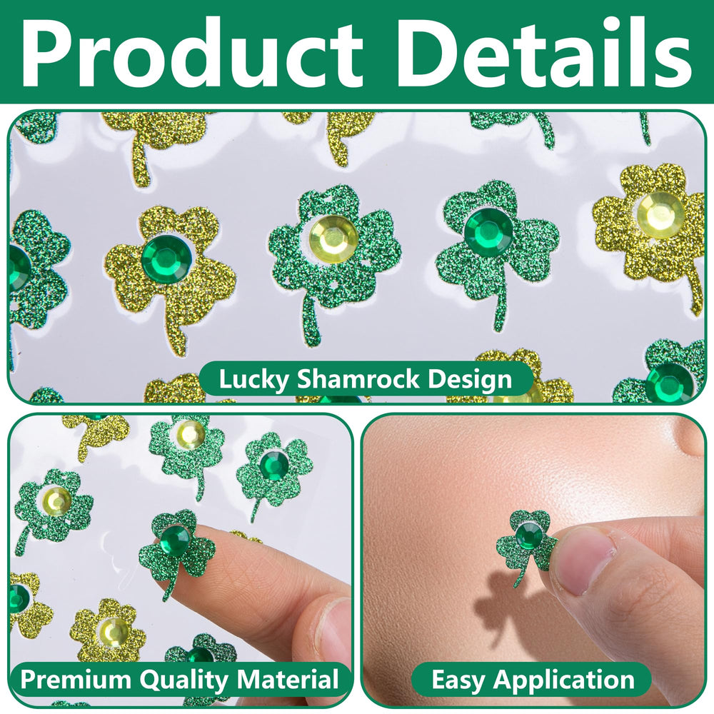 Wehhbtye self-adhesive face stickers with rhinestones for easy dazzling looks.