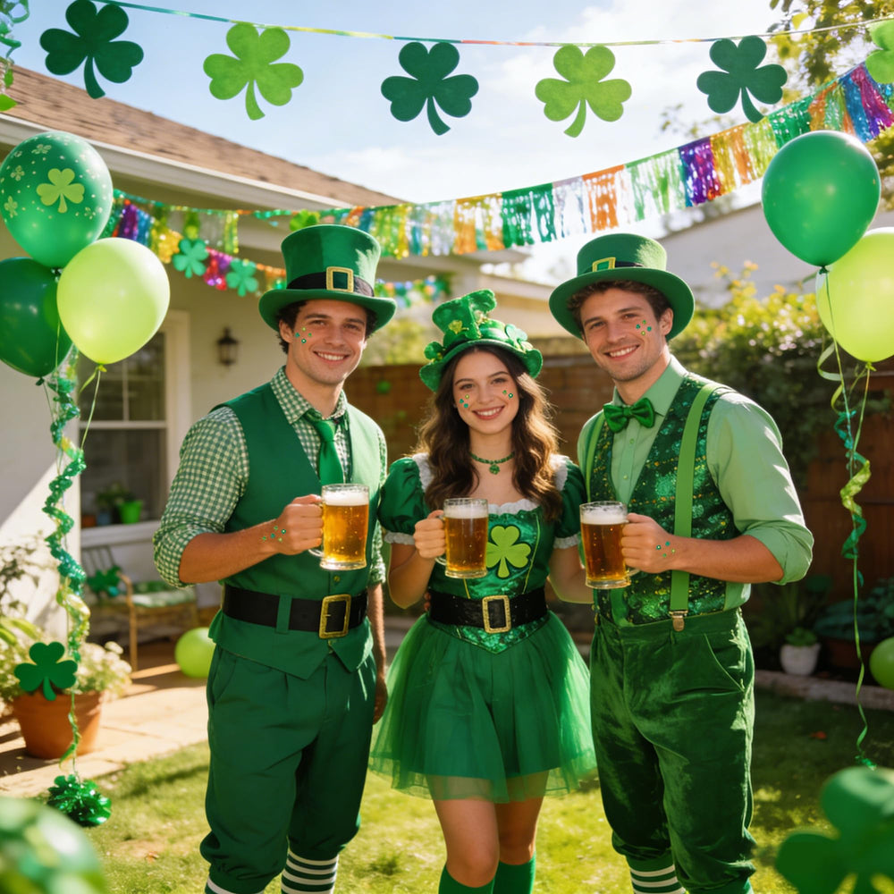Wehhbtye St. Patrick's Day party decor stickers enhance themed celebrations.