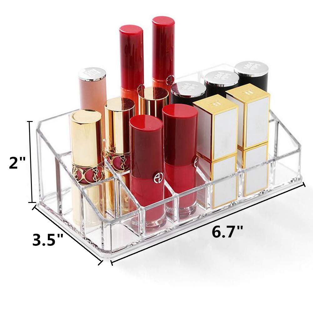 Weiai clear plastic construction showcases cosmetics while keeping them organized.