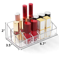 Weiai clear plastic construction showcases cosmetics while keeping them organized.